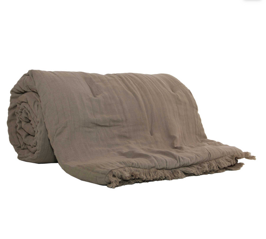 Edredon Coussin Romane 80x200 taupe