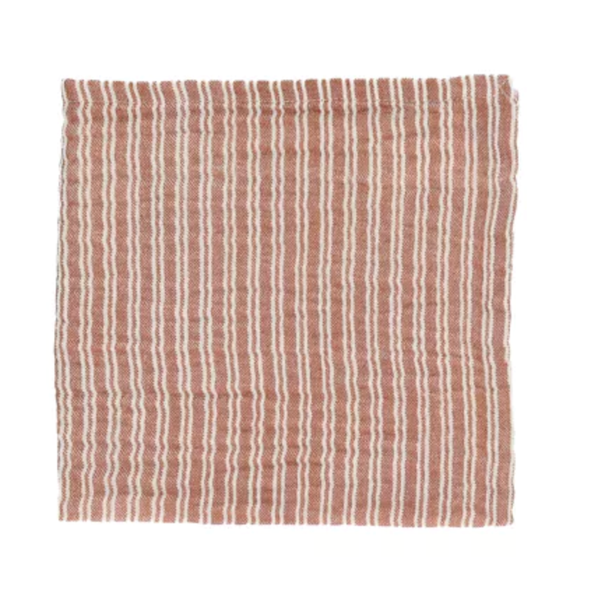 FRIVOLE - serviette - coton - L 45 x W 45 cm - terracotta