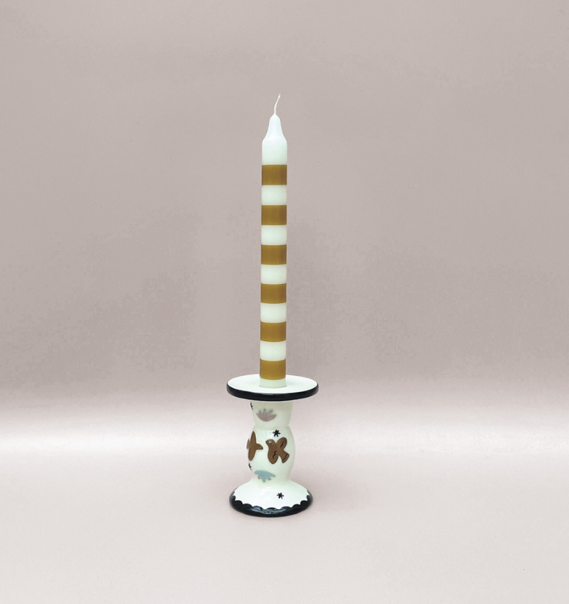 Bougeoir amour oiseaux L8,2 P7,9 H10,5cm