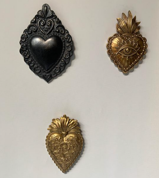 DECO MURALE EX VOTO MOTIF DORE 7,7X12CM