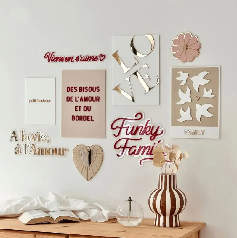 Enseigne style néon en plexiglas A la vie, à l'amour