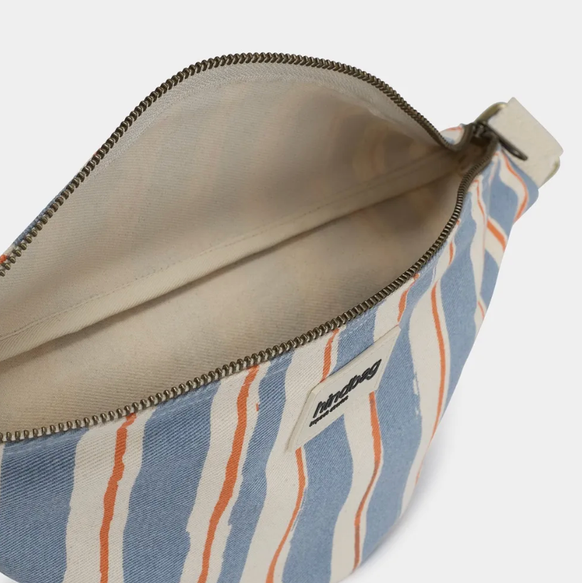 Sac banane Olivia Rayures Orange et Bleu