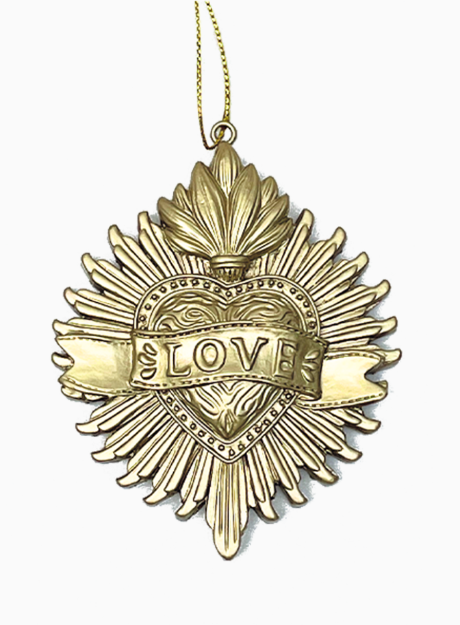 Déco Ex-voto love doré L10 P1 H9cm