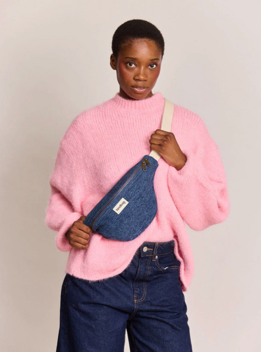 Sac banane olivia denim bleu foncé