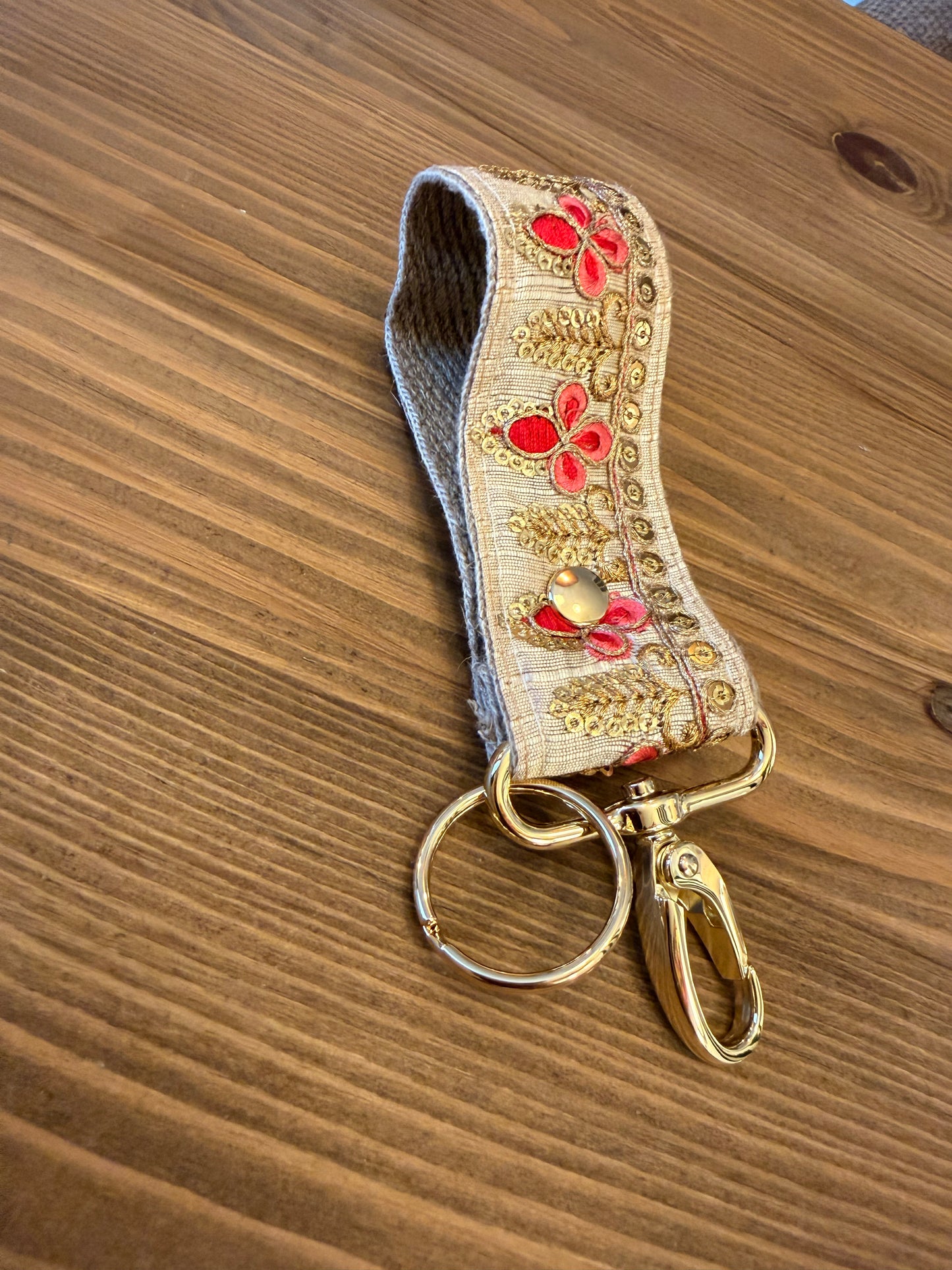 SANGLE PORTE CLÉ GALONS INDIEN