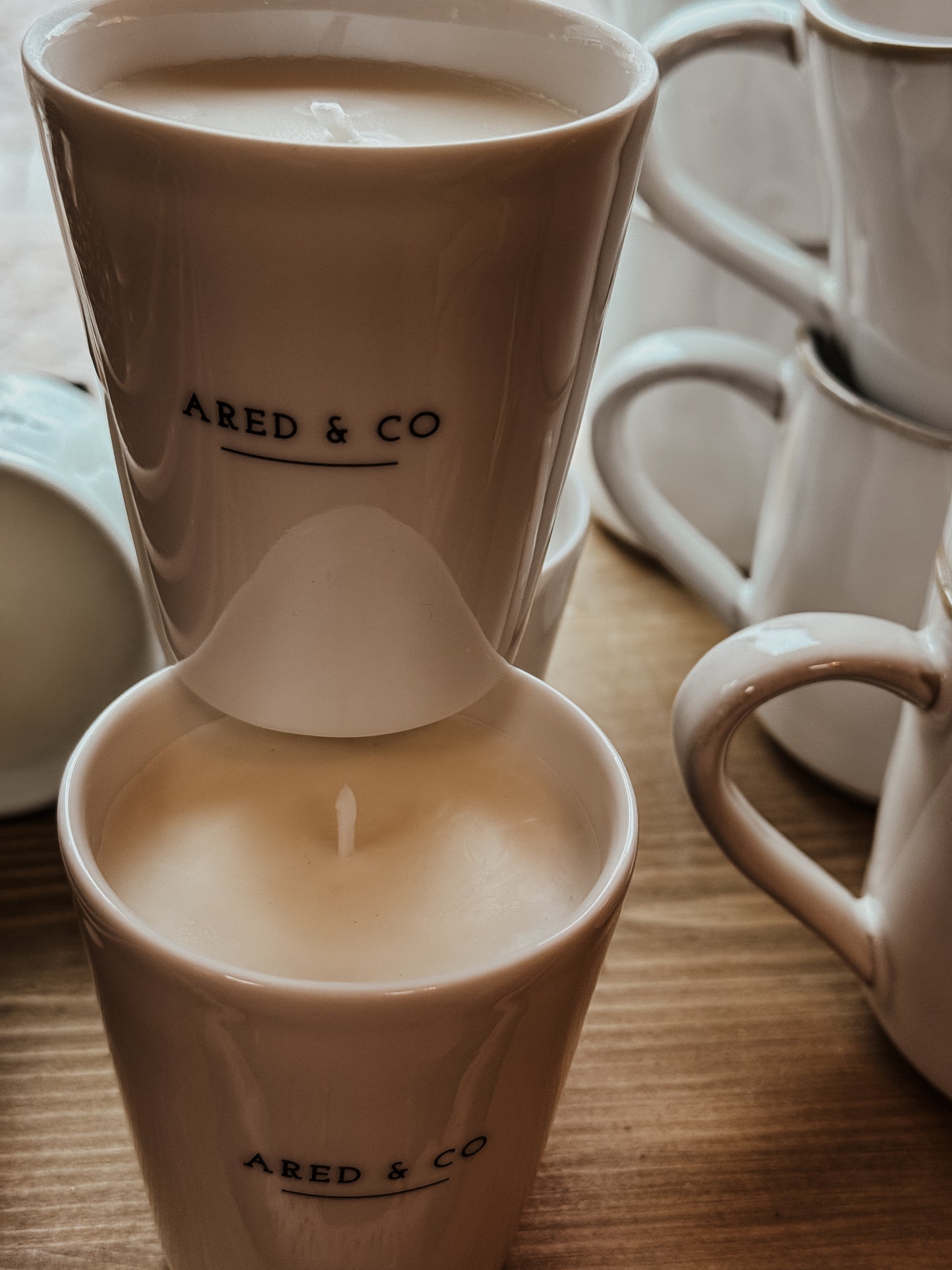 Bougie 140 Gr "ARED & CO" - Porcelaine de Limoges - Fleur de coton