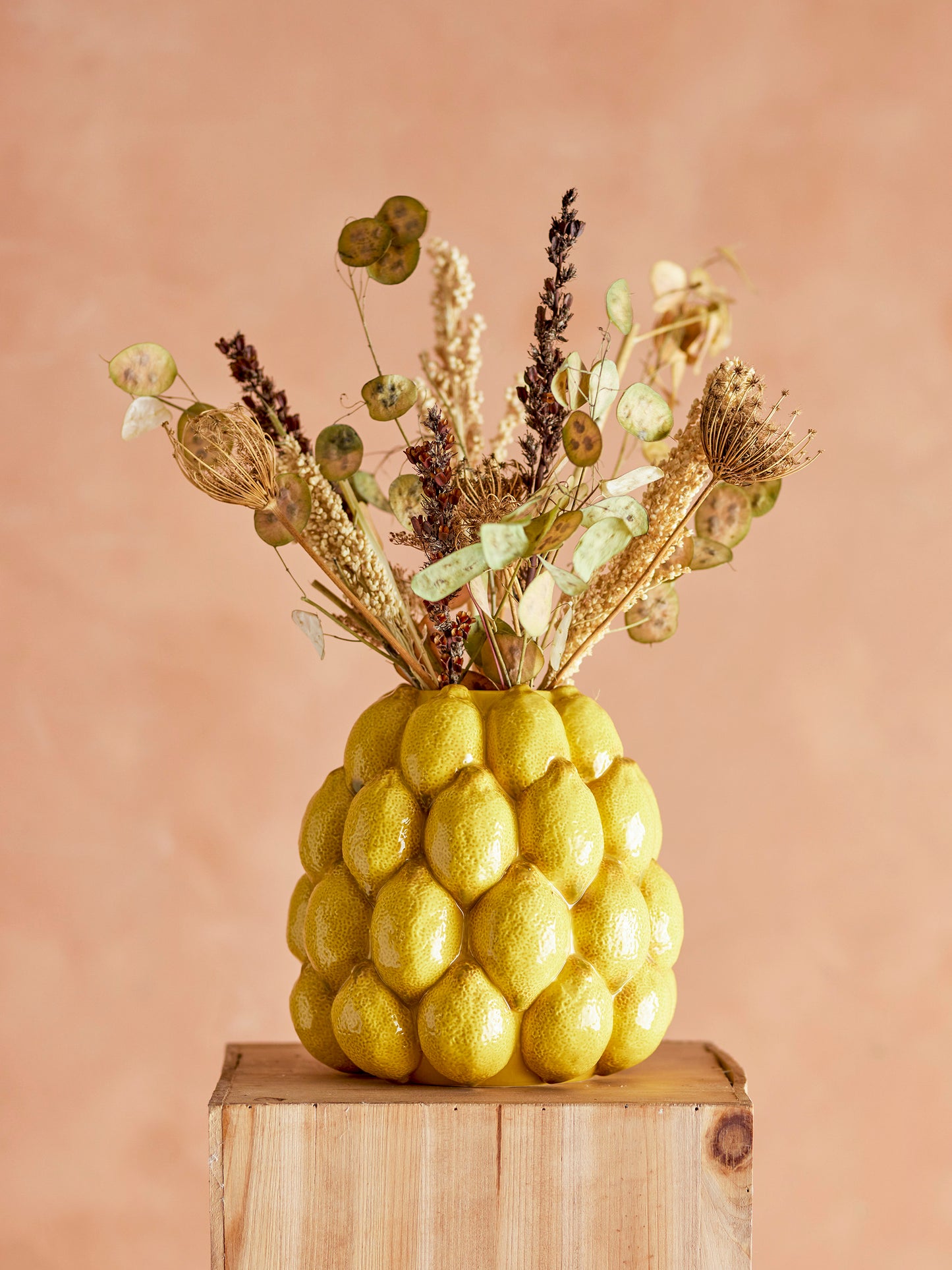 Limone Vase, Jaune, Grès