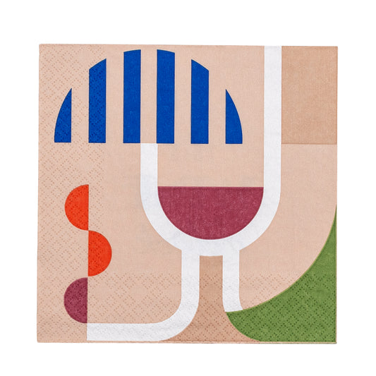 Wine Serviette, Bleu, FSC®Mix, Paper