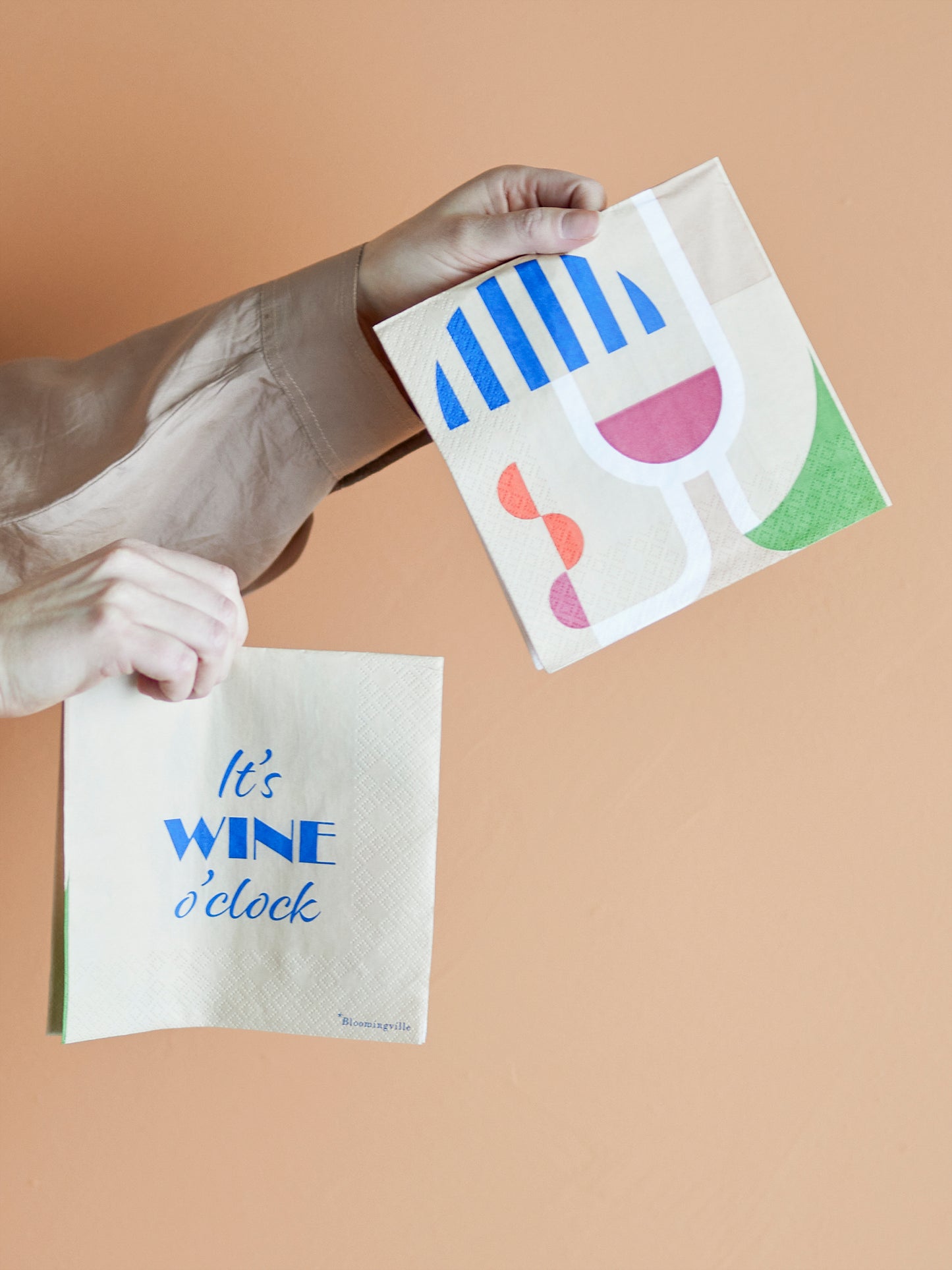 Wine Serviette, Bleu, FSC®Mix, Paper