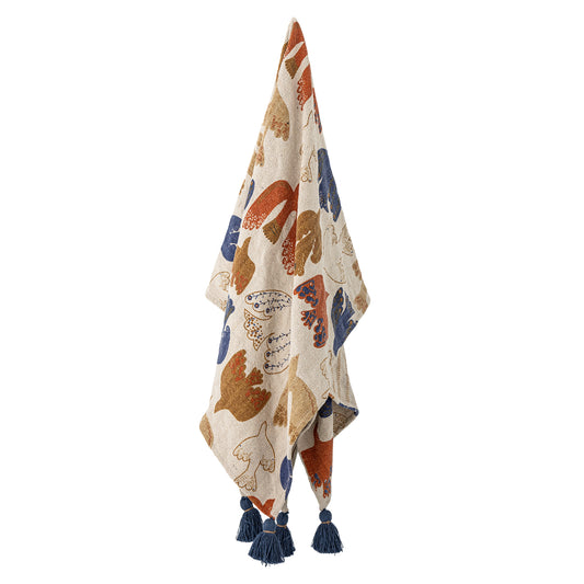 Plaid, Multicolore, Fibres mélangées- Anniversary L160xW130 cm