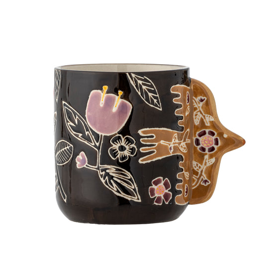 Tasse, Multicolore, Grès Vivielle  D8,5xH9,5 cm