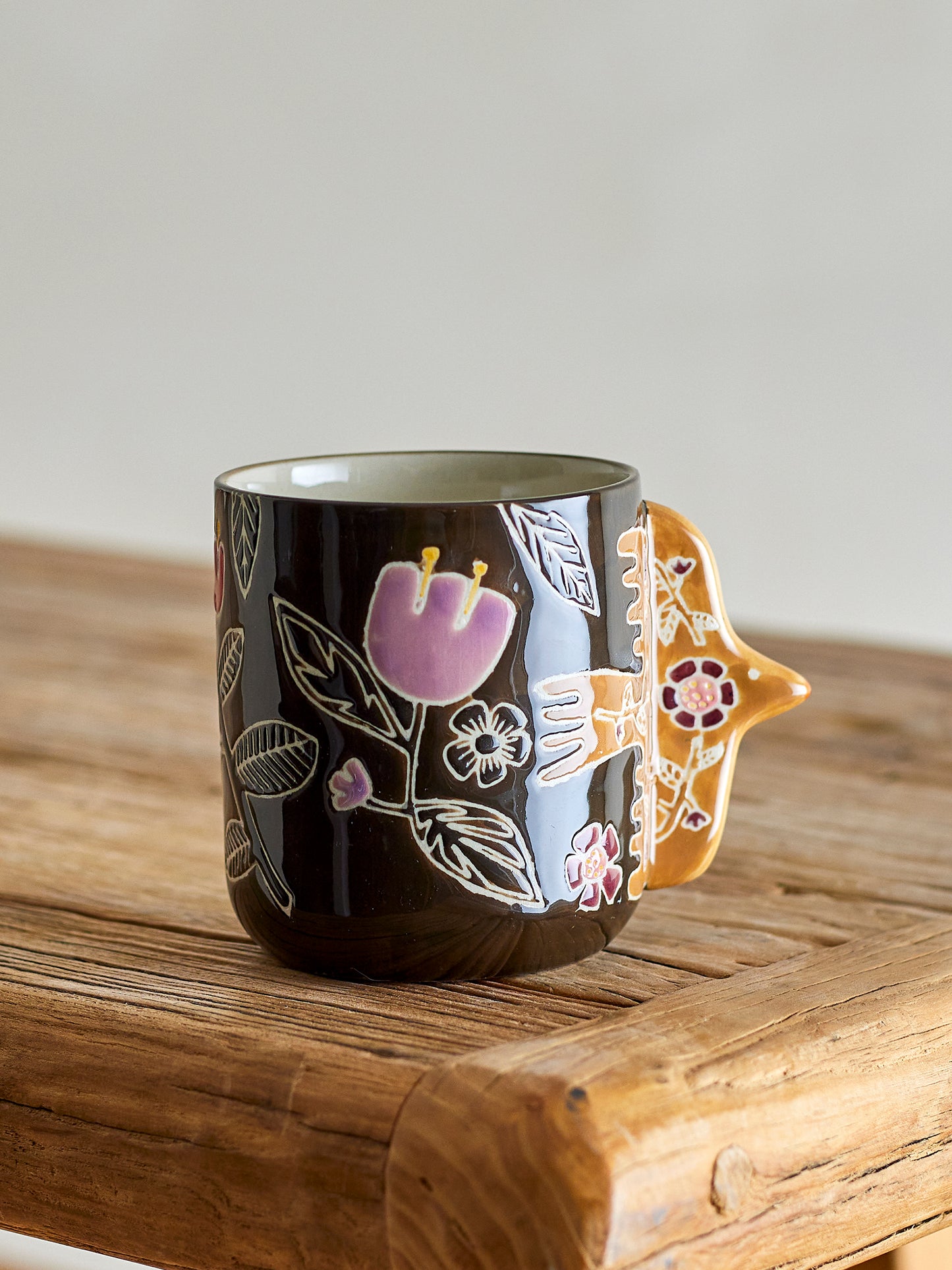 Tasse, Multicolore, Grès Vivielle  D8,5xH9,5 cm