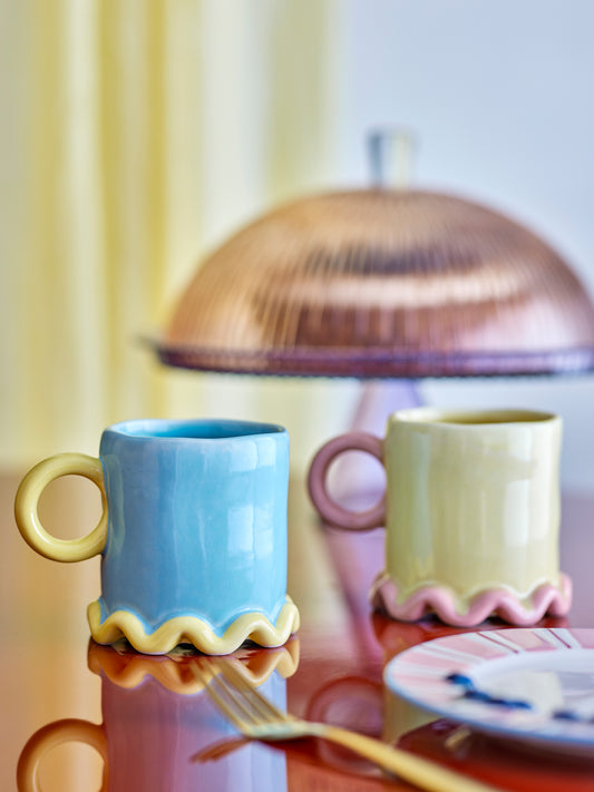 Mug, Multicolore, Grès, D10xH10 cm, Set de 2 - Polly