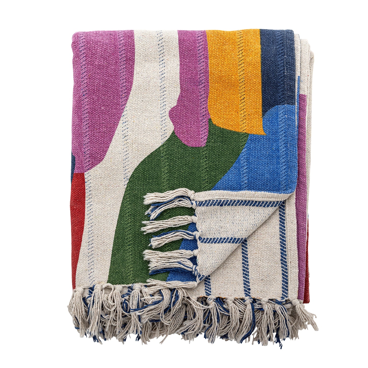 Plaid, Multicolore, Coton recyclé- Artista L160xW130 cm