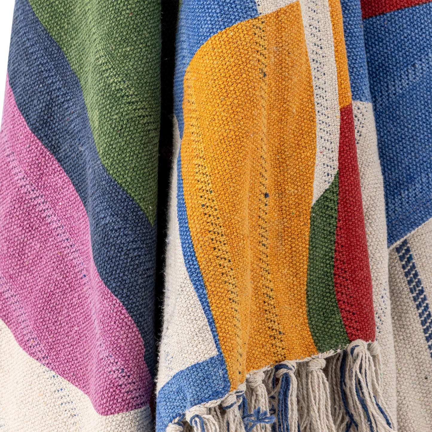 Plaid, Multicolore, Coton recyclé- Artista L160xW130 cm