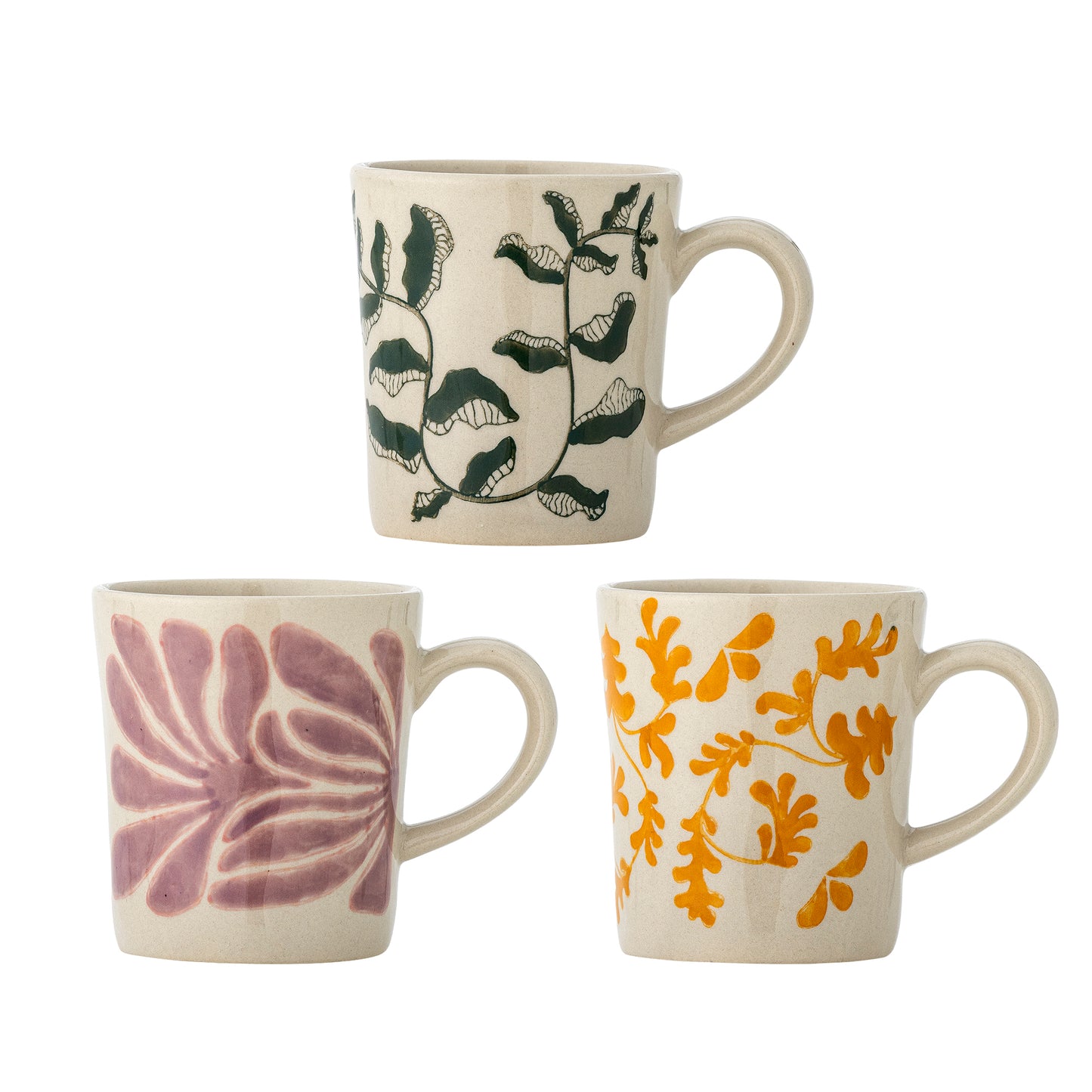 Tasse, Multicolore, Grès - Fauni  D7,5xH8,5 cm