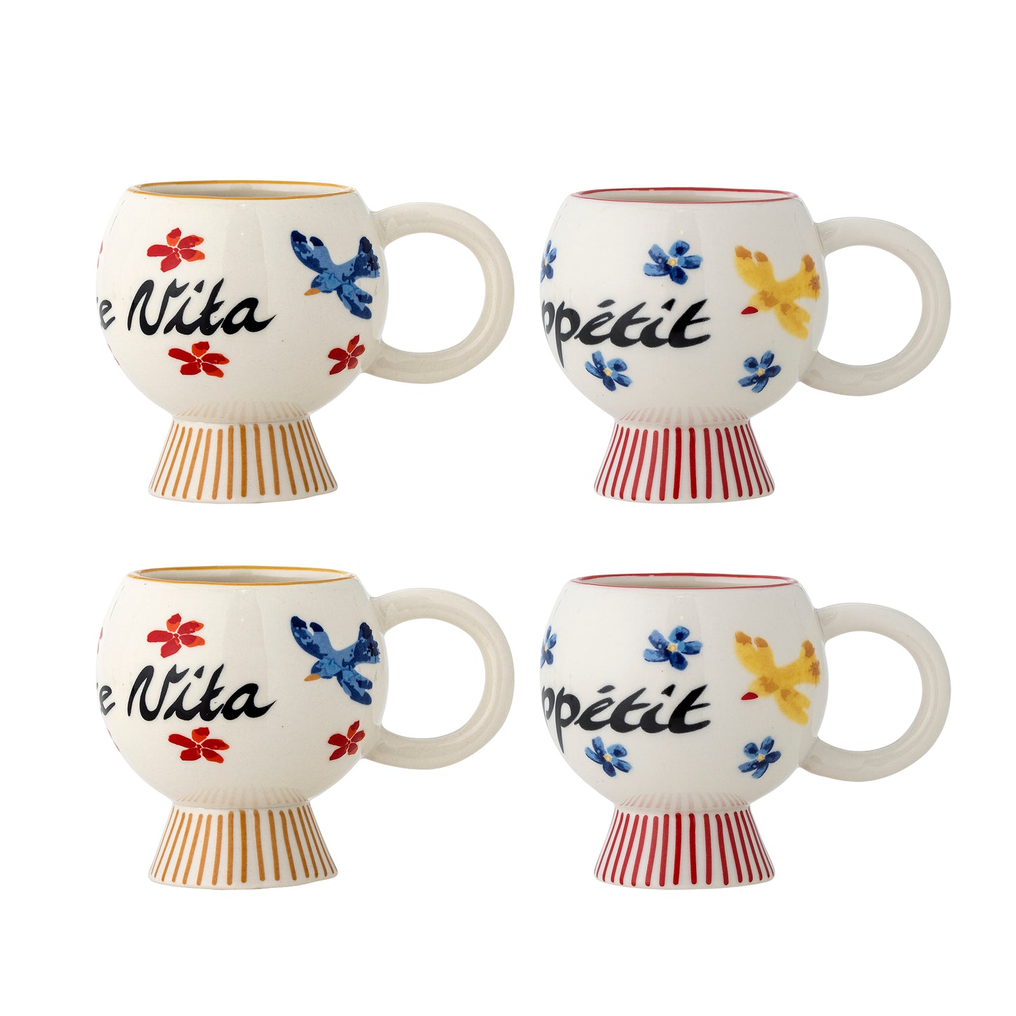 Tasse, Multicolore, Grès - Lindsay  D8,5xH9 cm