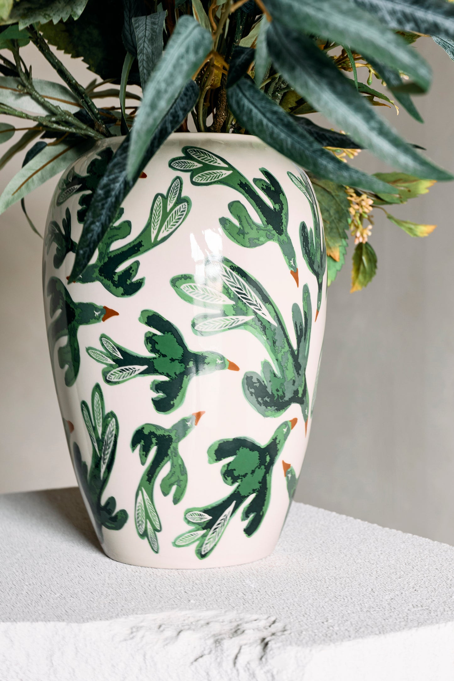 Vase, Multicolore, Grès - Birdliva D21,5xH33 cm