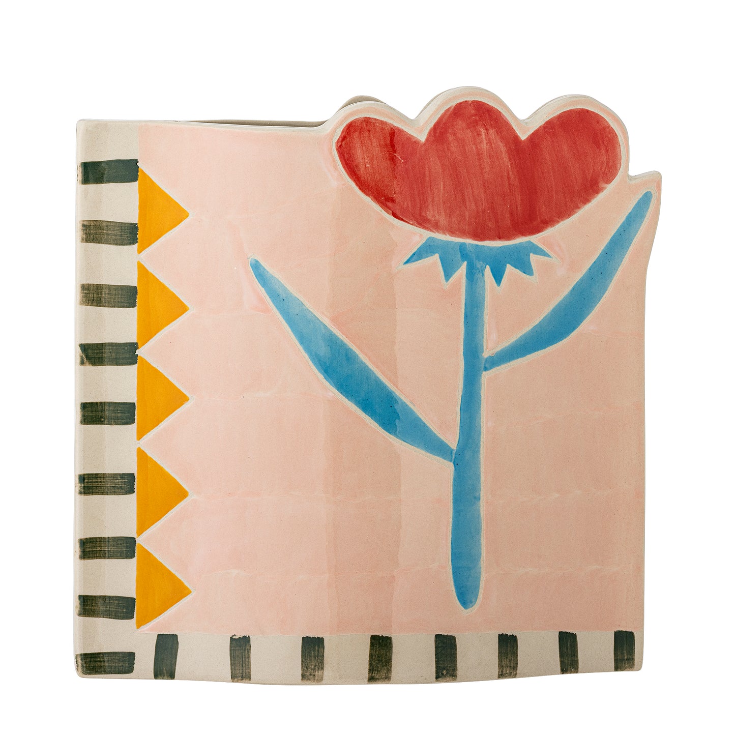 Vase, Multicolore, Grès - Vinia L23,5xH23xW7,5 cm