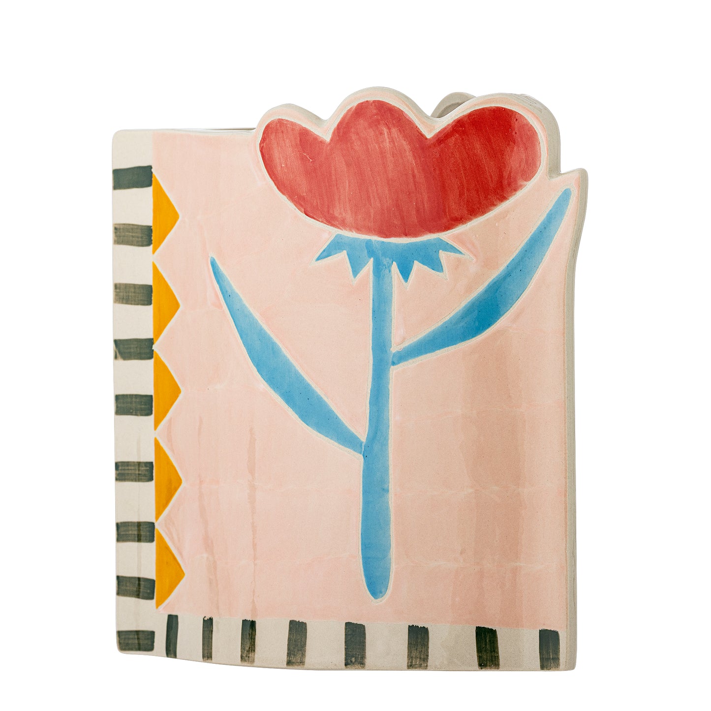 Vase, Multicolore, Grès - Vinia L23,5xH23xW7,5 cm