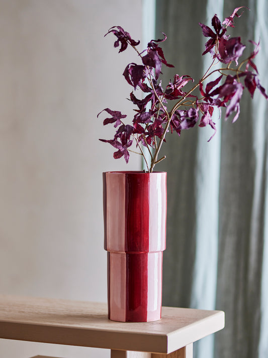 Floki Vase, Rouge, Grès