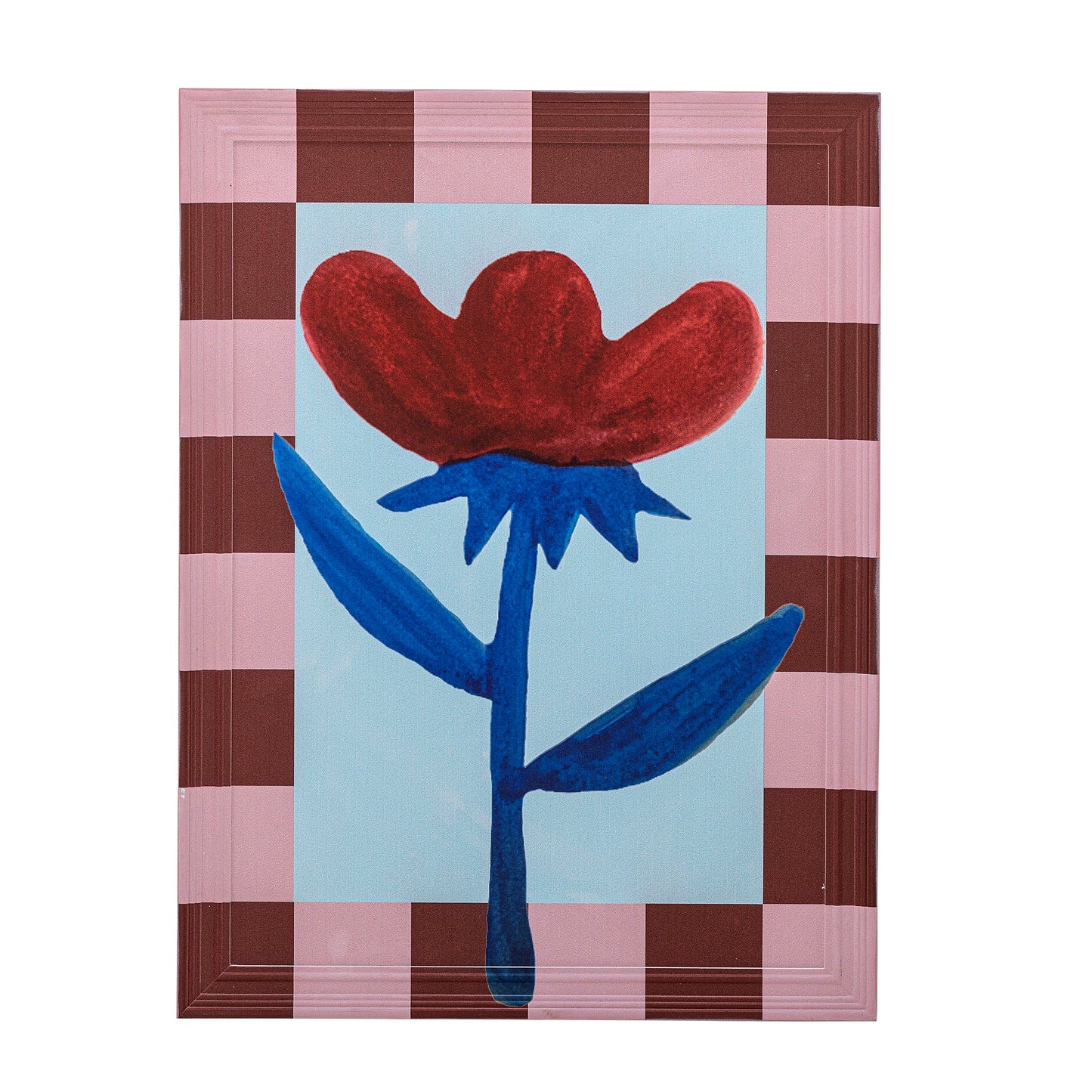 Illustration avec cadre, Multicolore, Bois de sapin - Vinia L40xH53xW2 cm