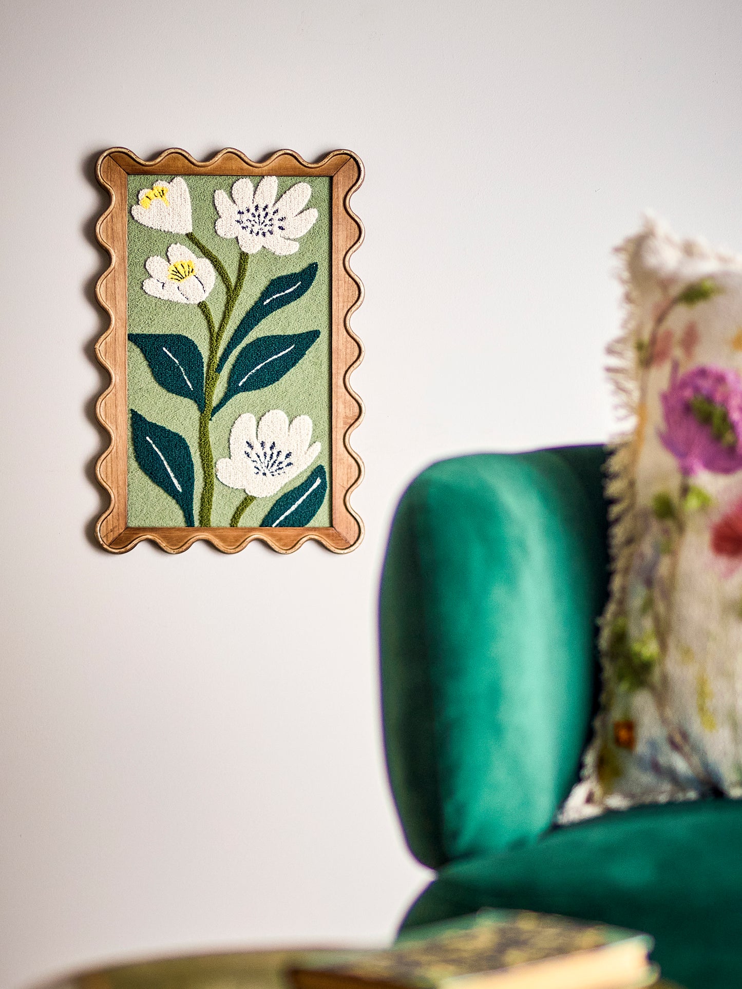 Talan Illustration avec cadre, Multicolore, MDF