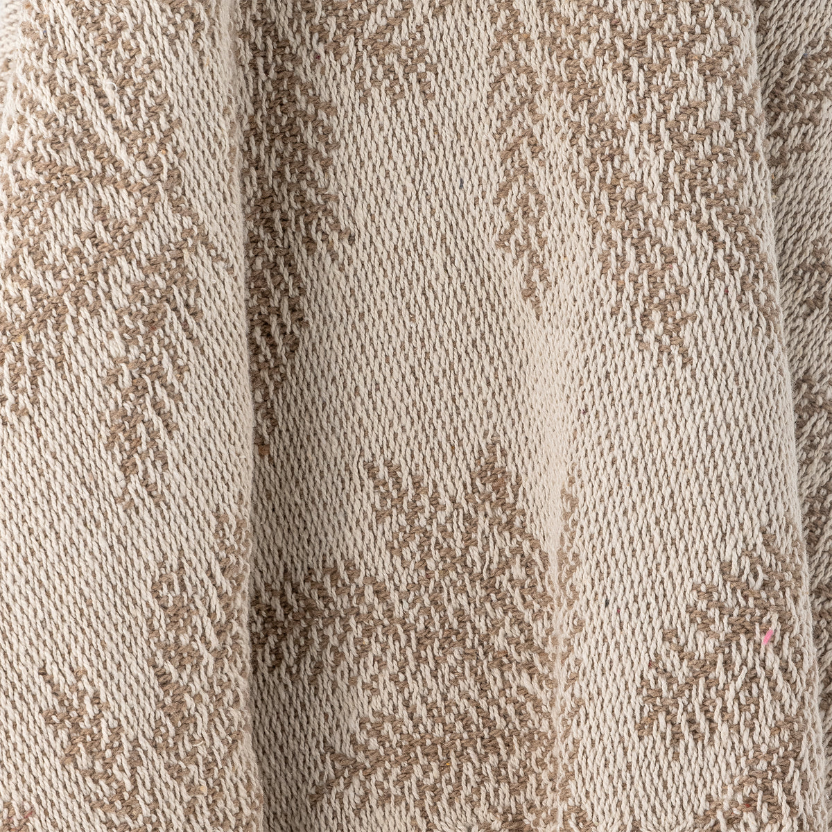 Plaid, Marron, Coton recyclé - Gabriela L160xW130 cm