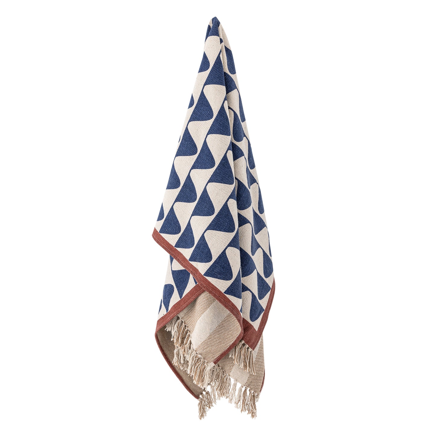 Plaid, Multicolore, Coton recyclé - Rimme L160xW130 cm