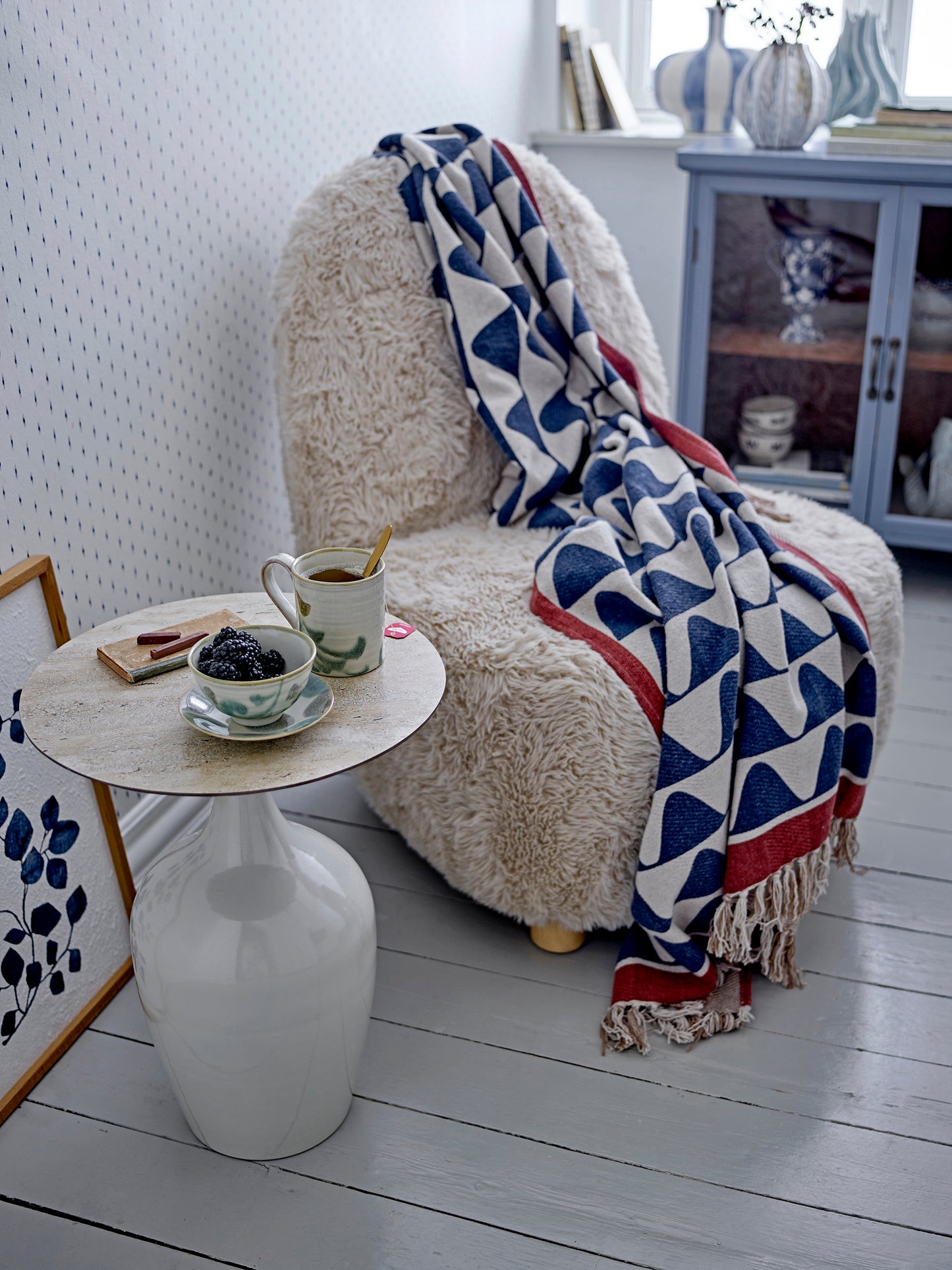 Plaid, Multicolore, Coton recyclé - Rimme L160xW130 cm