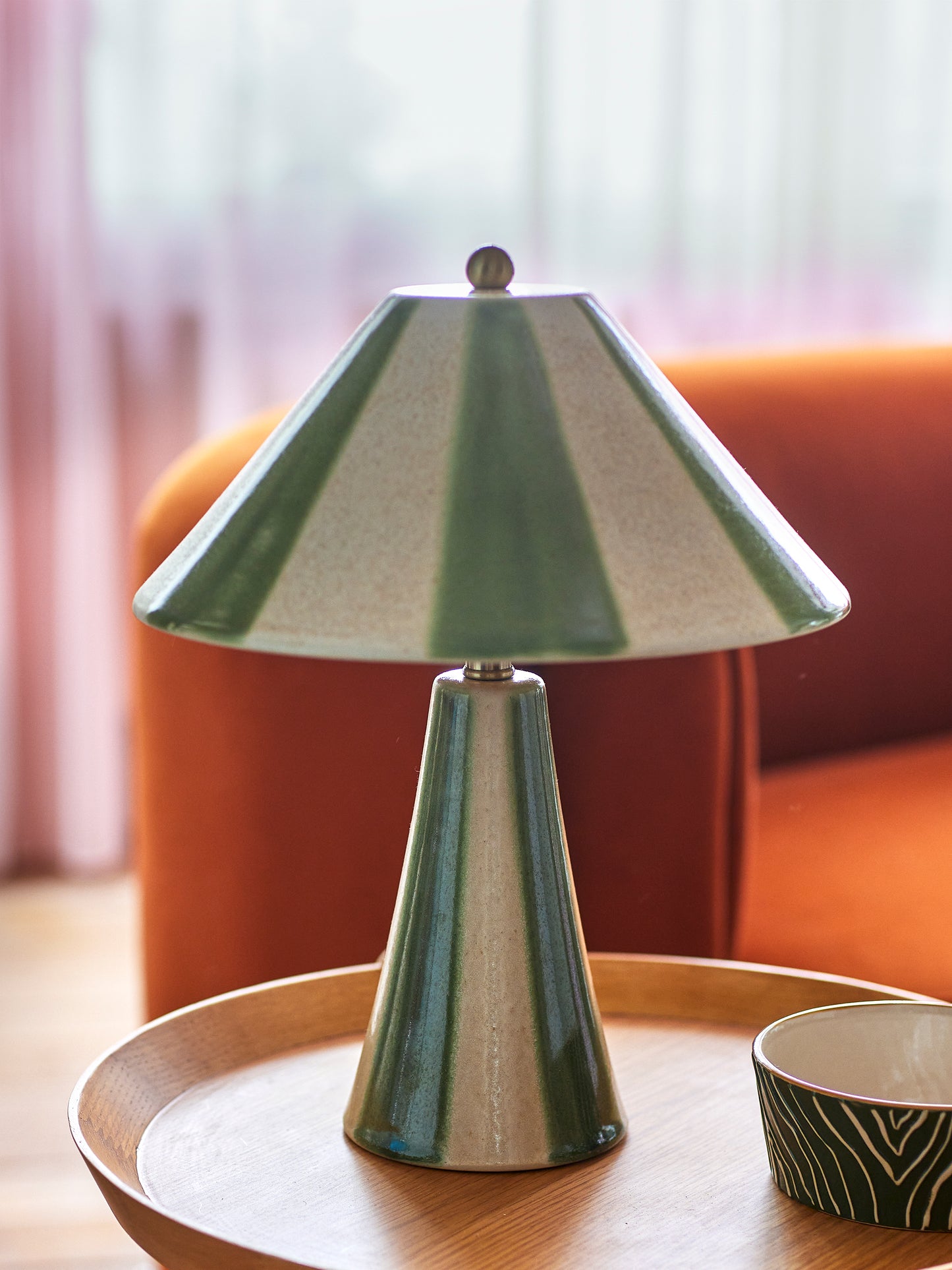 Lampe de table, Multicolore, Grès - Olive D29xH35 cm