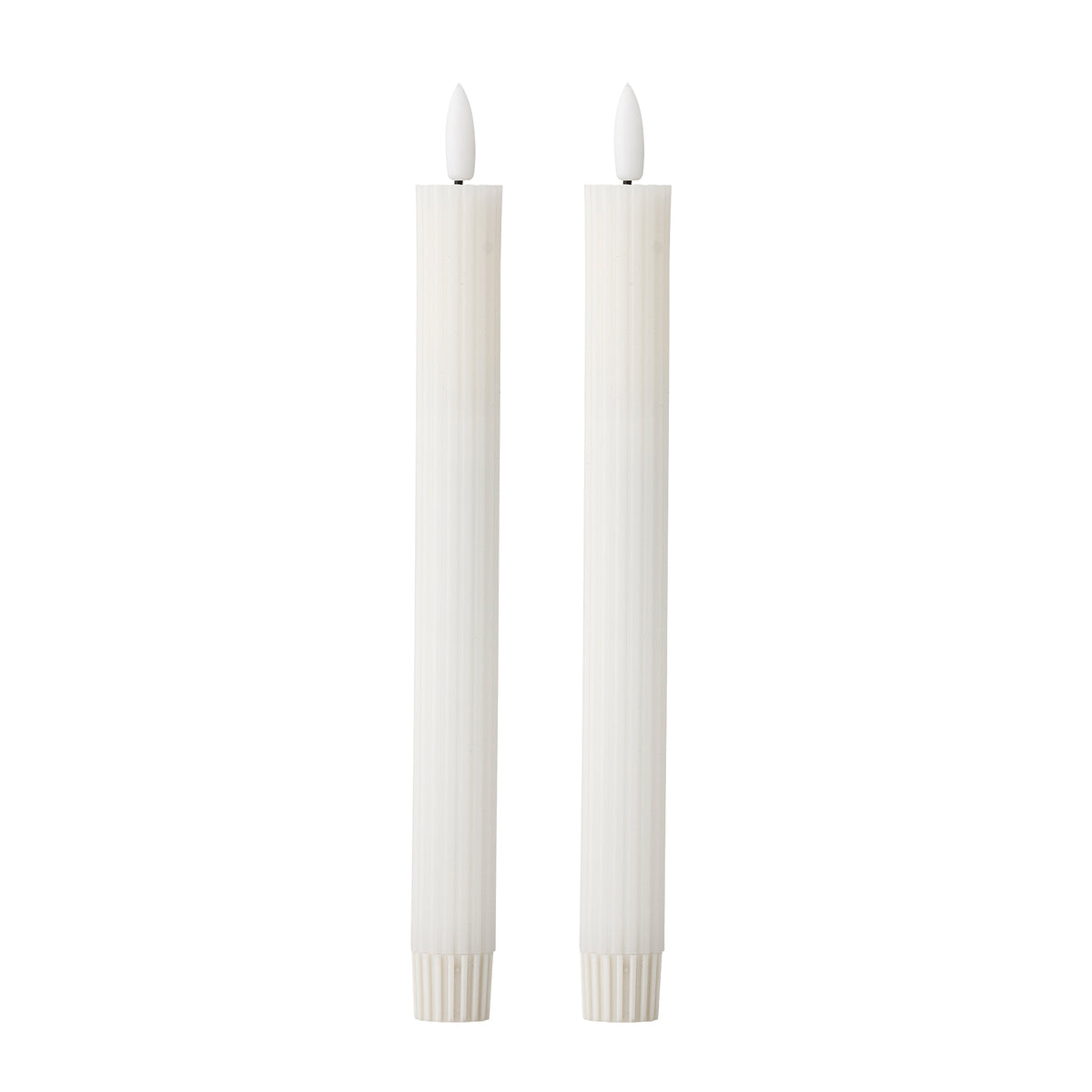 Bougie LED, Blanc, Paraffine - Ponza D2,2xH24,5 cm, Pack of 2