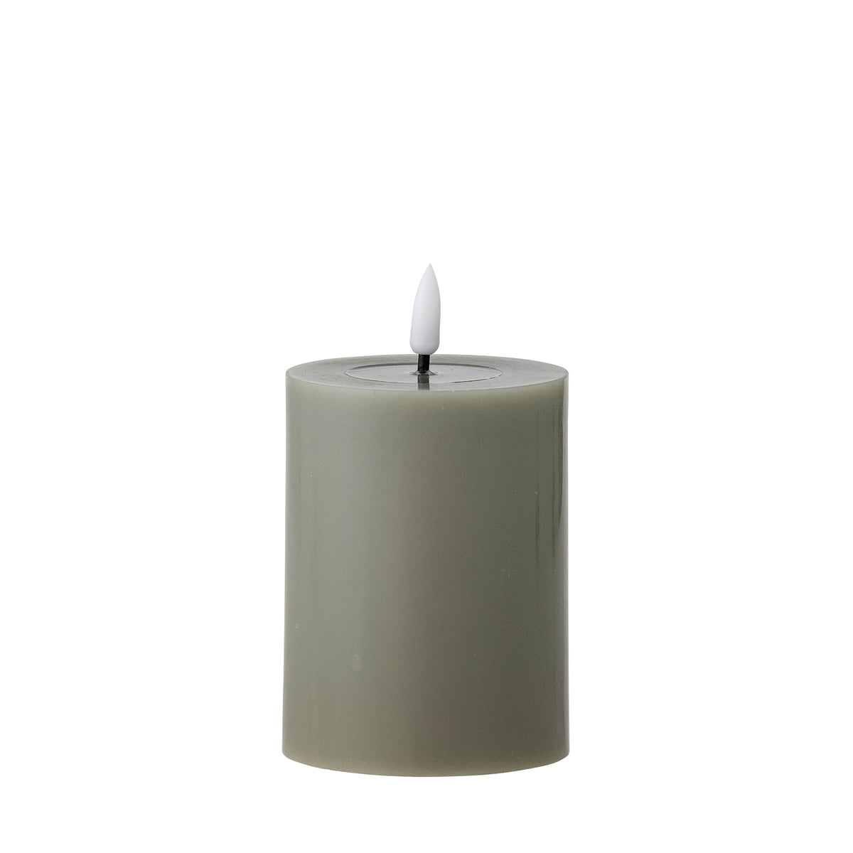 Bougie LED, Verte, Paraffine- Ponza  D7,5xH10 cm