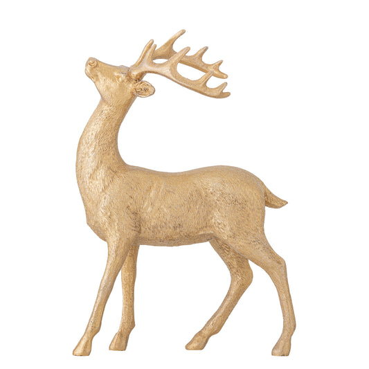 Cerf Déco, Or, Polyrésine, Pranzer  L21,5xH30xW9,5 cm