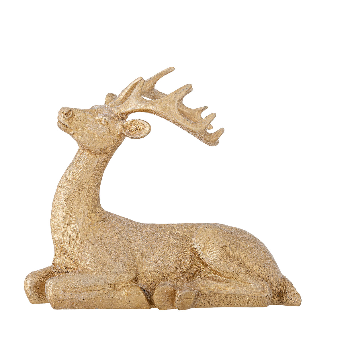 Cerf Déco, Or, Polyrésine, Pranzer  L22xH20xW10,5 cm
