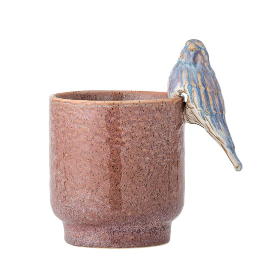 Larky Pot de fleurs, Rose, Grès