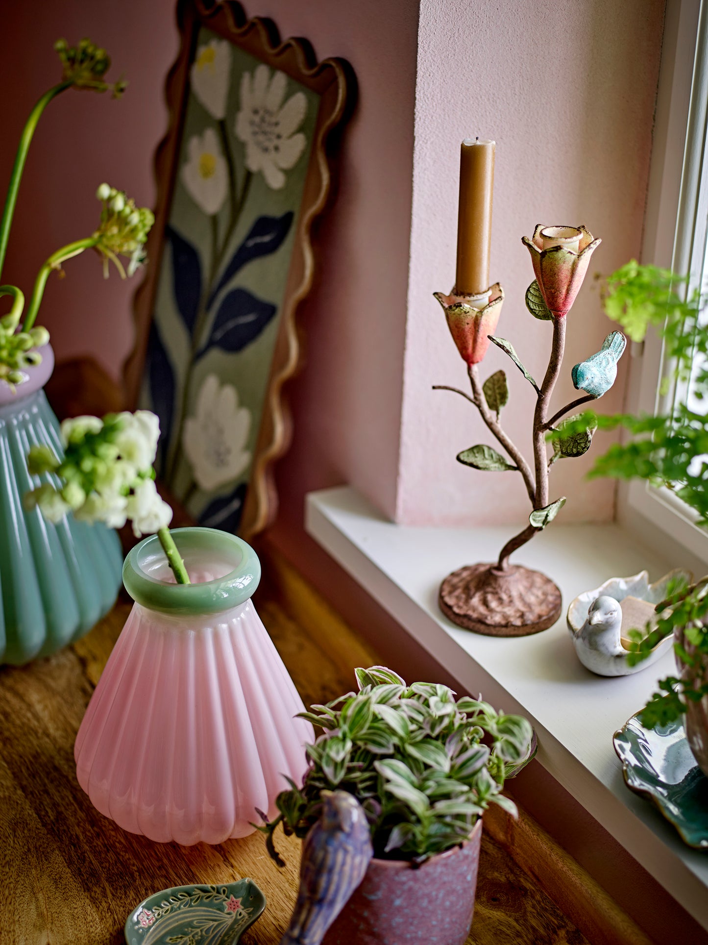 Judith Vase, Rose, Verre