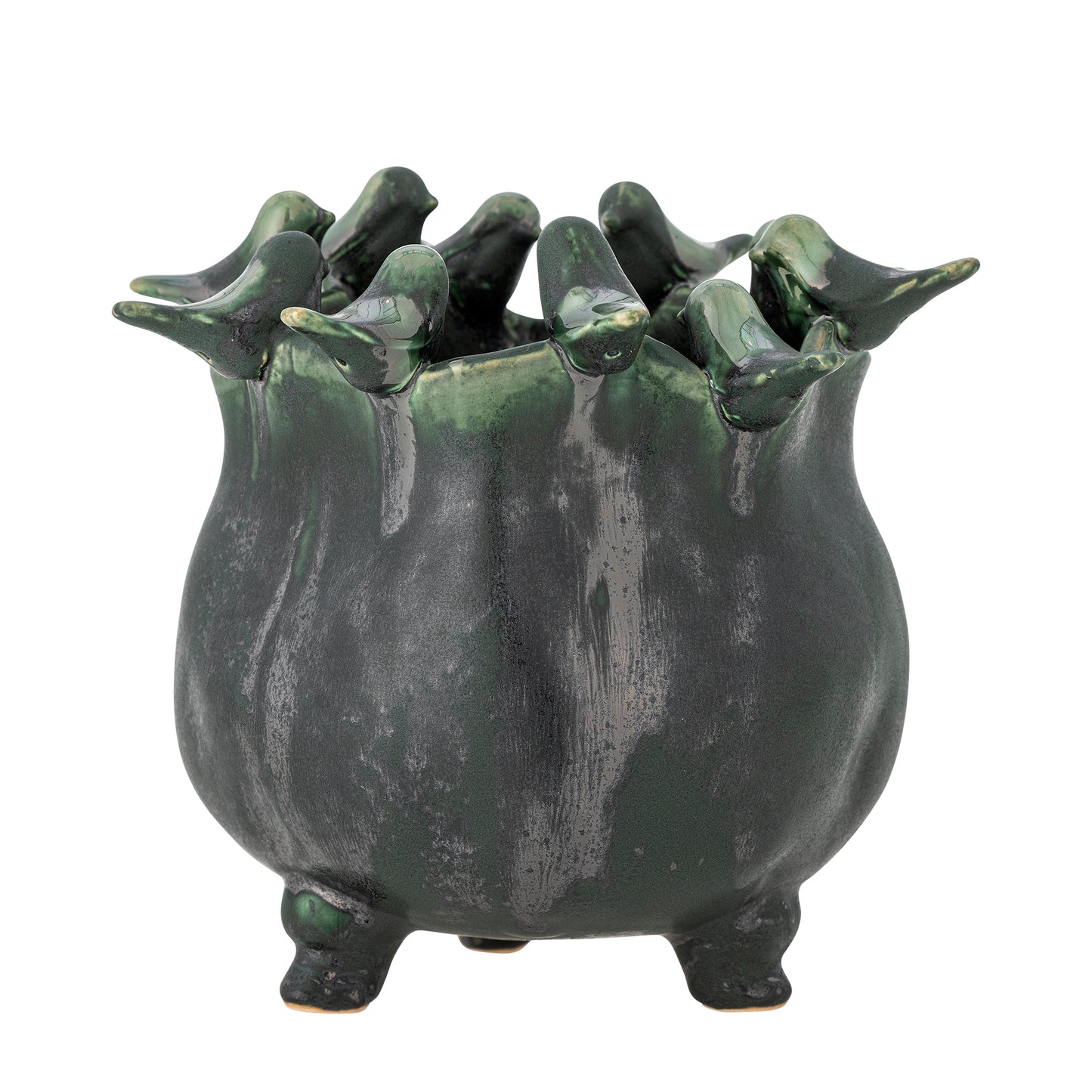 Charlize Pot de fleurs, Verte, Grès