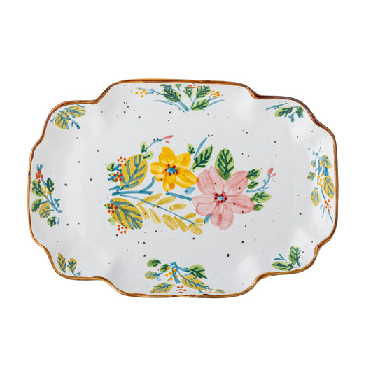 Assiette de service, Multicolore, Grès - Savina L31xH3xW21 cm