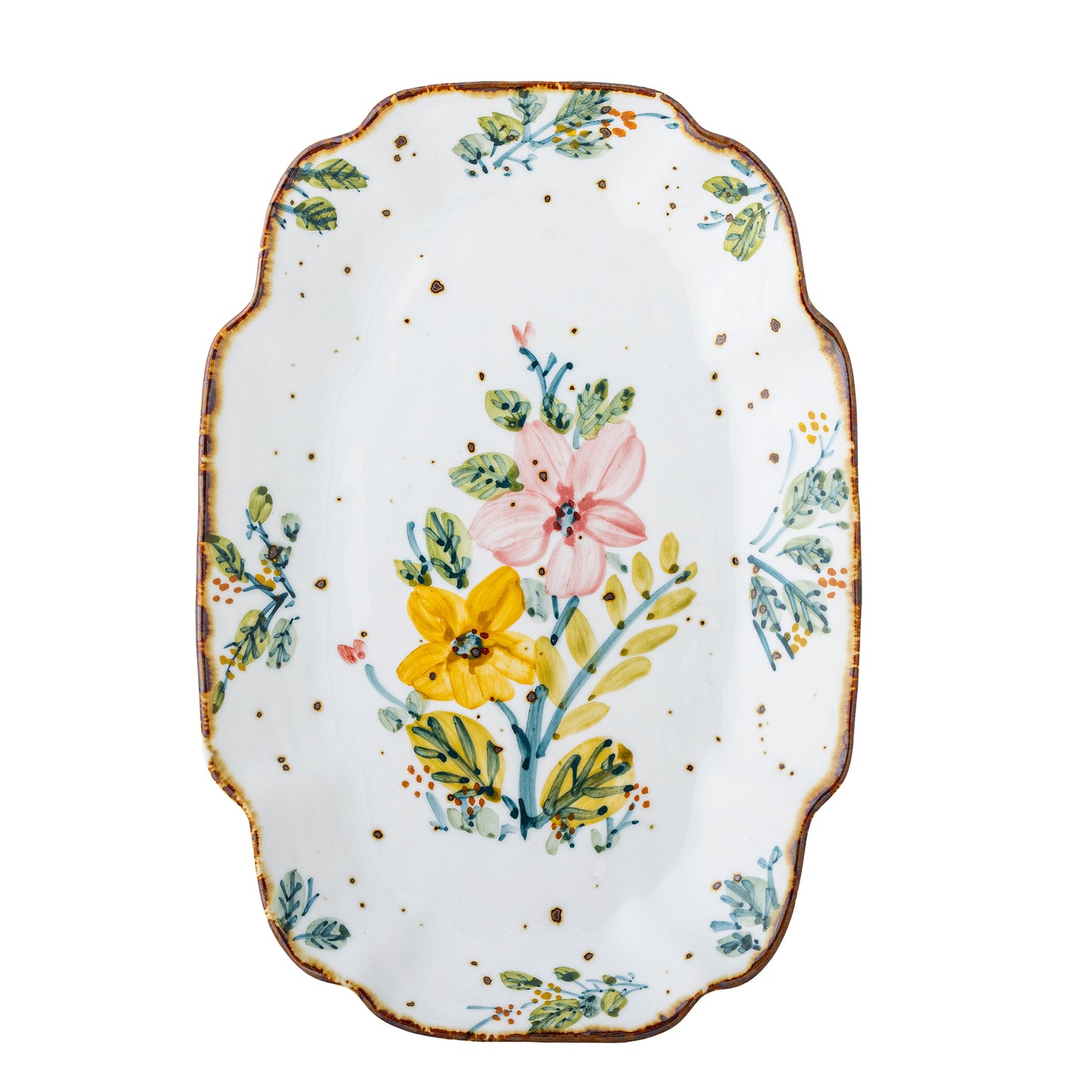 Assiette de service, Multicolore, Grès - Savina L31xH3xW21 cm