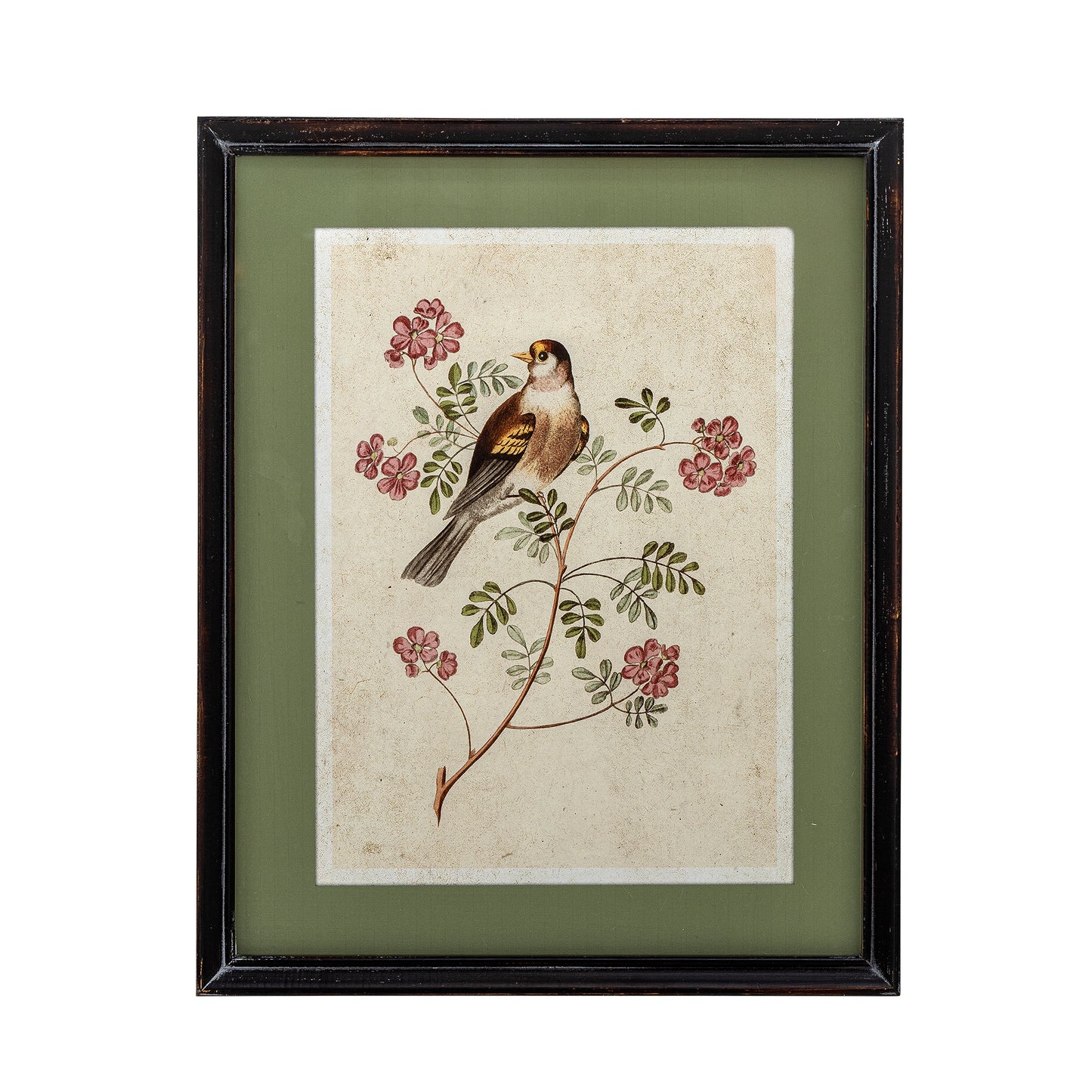 Illustration avec cadre, Multicolore, Bois de sapin Renji - L40xH50xW2,5 cm