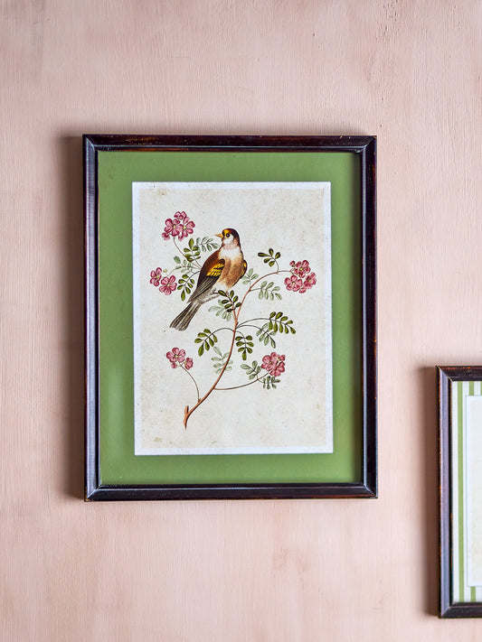 Illustration avec cadre, Multicolore, Bois de sapin Renji - L40xH50xW2,5 cm