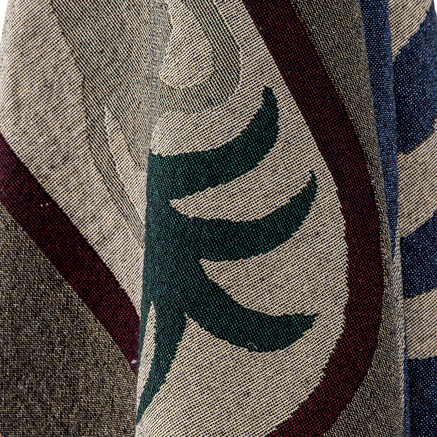 Plaid, Multicolore, Coton recyclé - Vinay L160xW130 cm