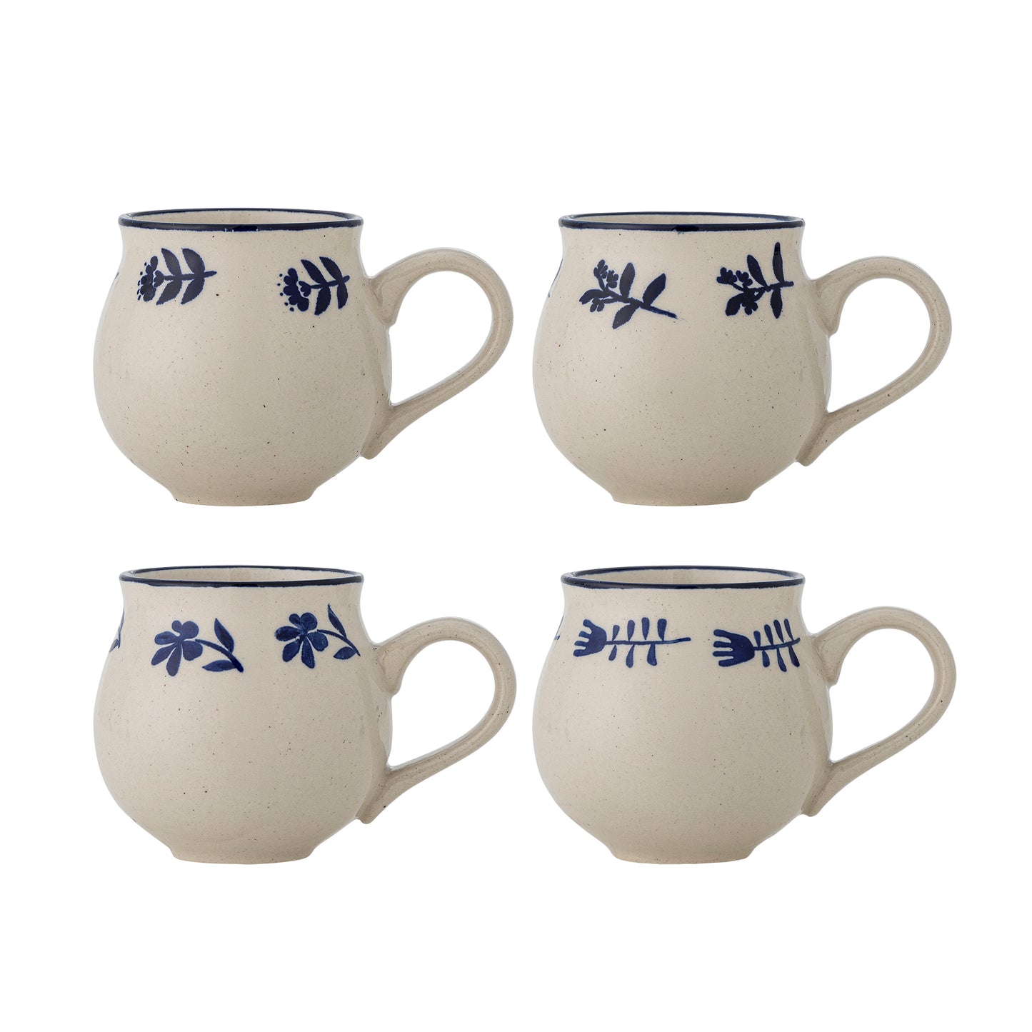 Tasse, Bleu, Grès -Eimy D9,5xH9 cm