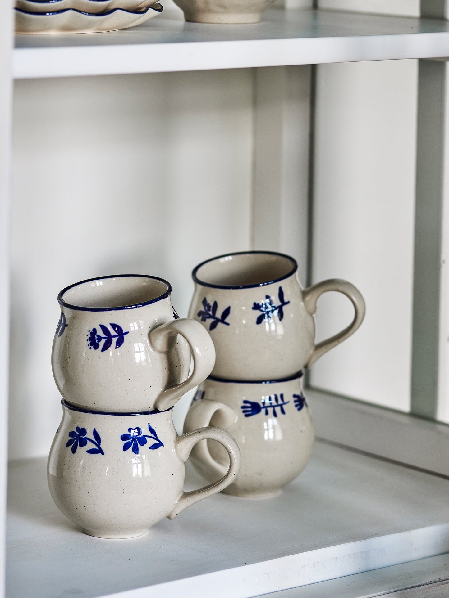 Tasse, Bleu, Grès -Eimy D9,5xH9 cm