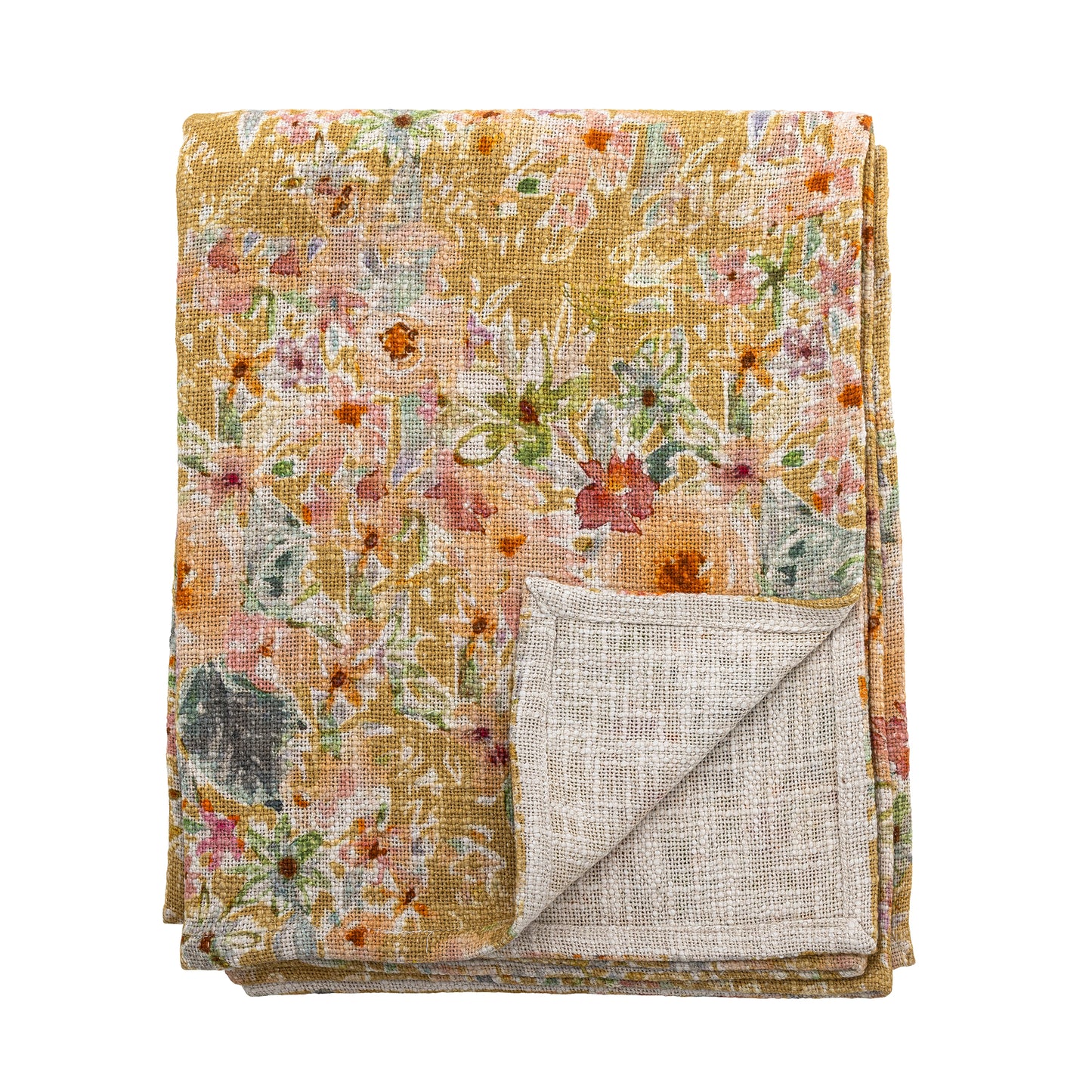 Plaid, Multicolore, Coton - Manoj  L152xW127 cm