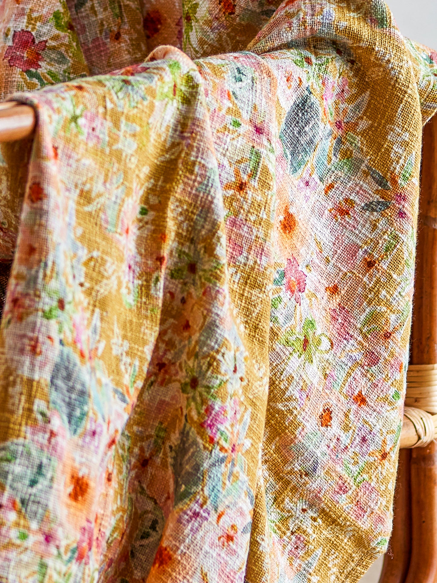 Plaid, Multicolore, Coton - Manoj  L152xW127 cm