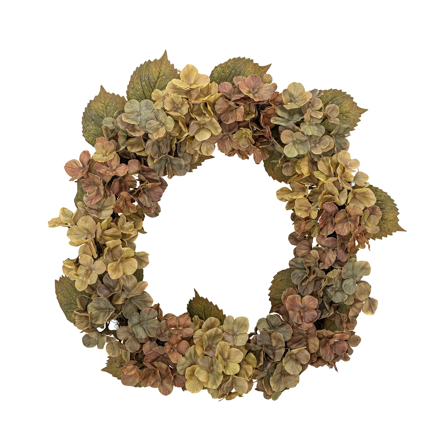 Couronne, Rose, Fleurs artificielles - Hydrangea D61xH13 cm