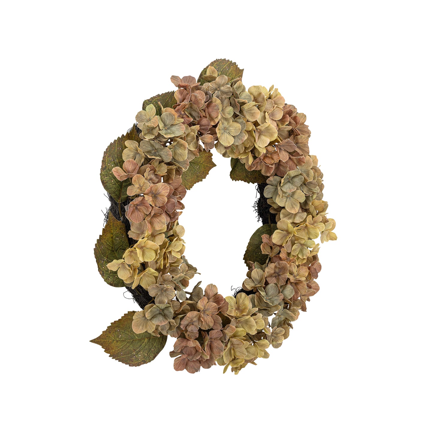 Couronne, Rose, Fleurs artificielles - Hydrangea D61xH13 cm