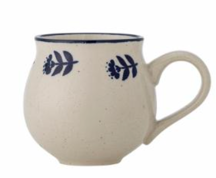 Tasse, Bleu, Grès -Eimy D9,5xH9 cm